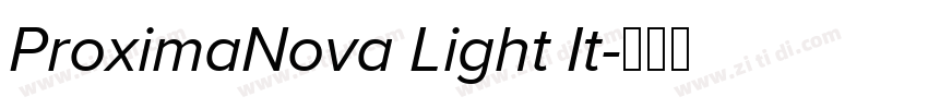 ProximaNova Light It字体转换